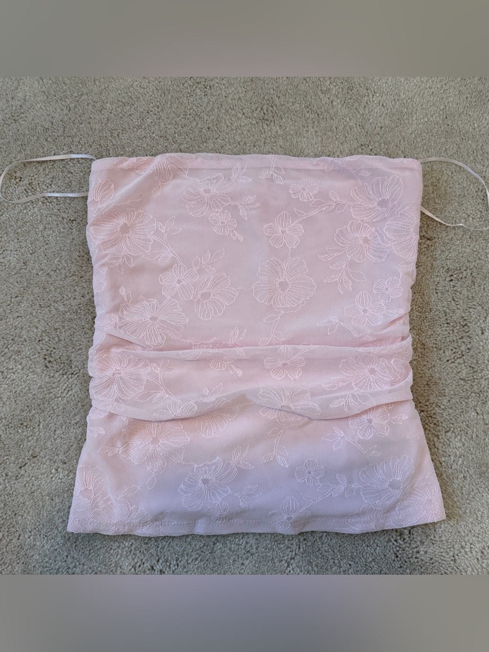 Garage Light Pink Lace Tube Top